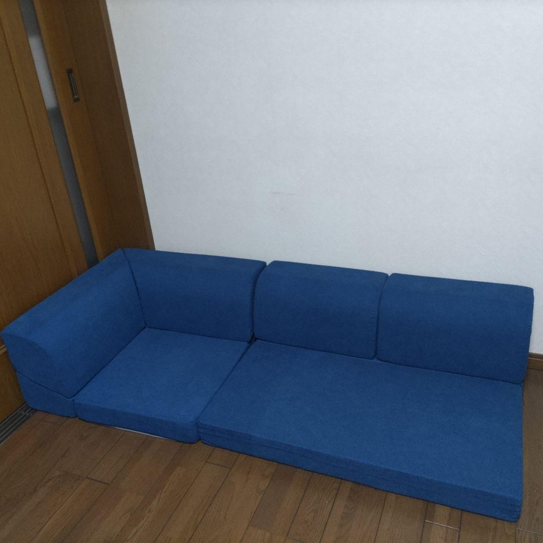 ニトリ ローソファ3点セット (XL06 TBL) ターコイズブルー