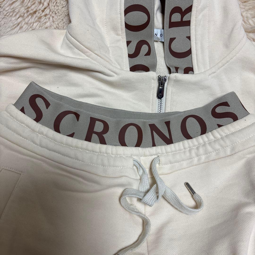 CRONOS アイボリー フルジップパーカー　セットアップ