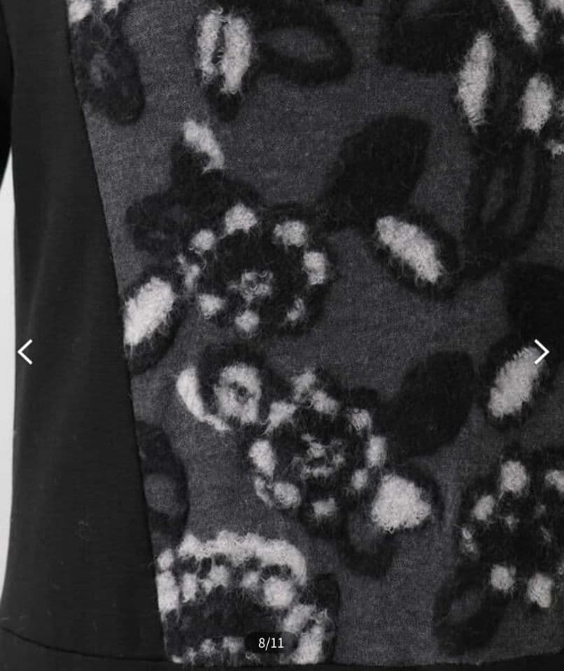 HIROKO BIS【日本製】フラワージャガード切り替えワンピース size9