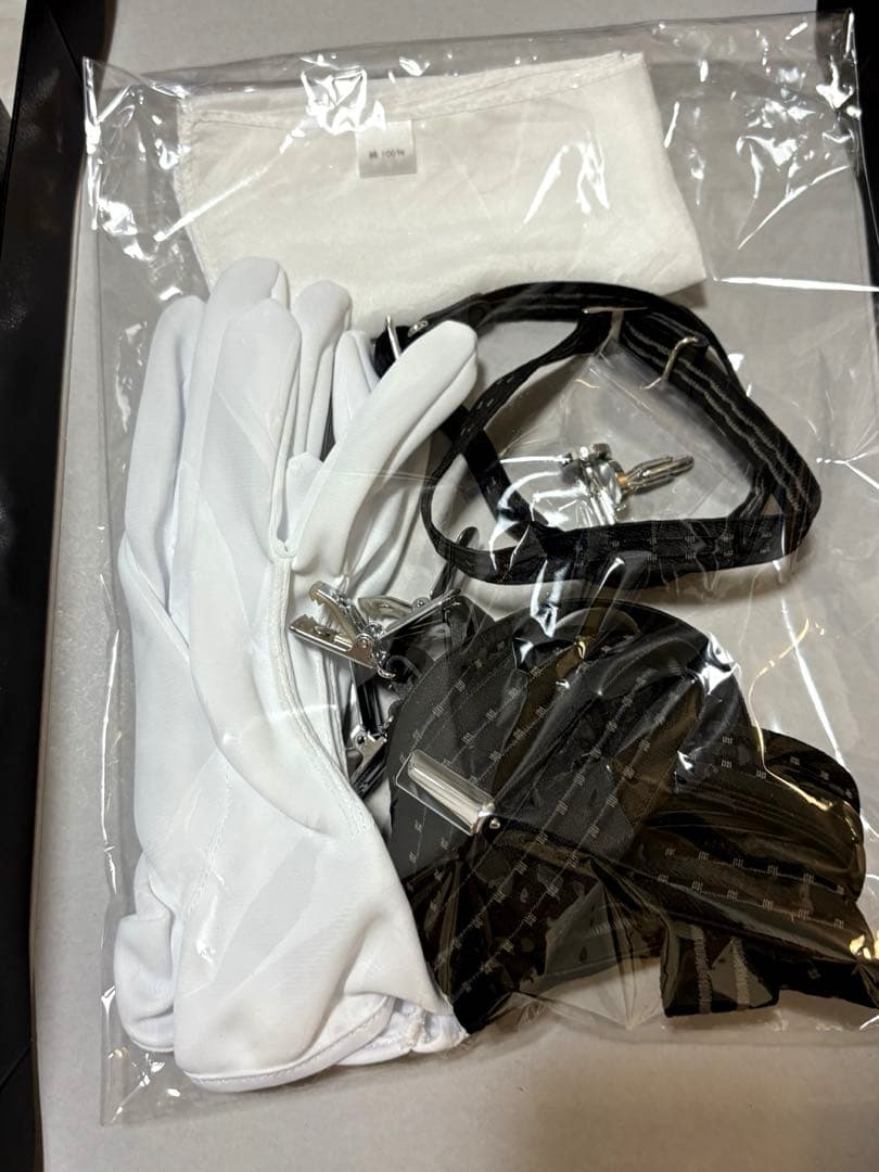 新郎小物セット　ブライダルミューMARQUIS シャツ サスペンダーセットL