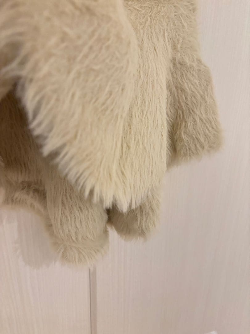 フェザーペプラムニットカーディガンセット