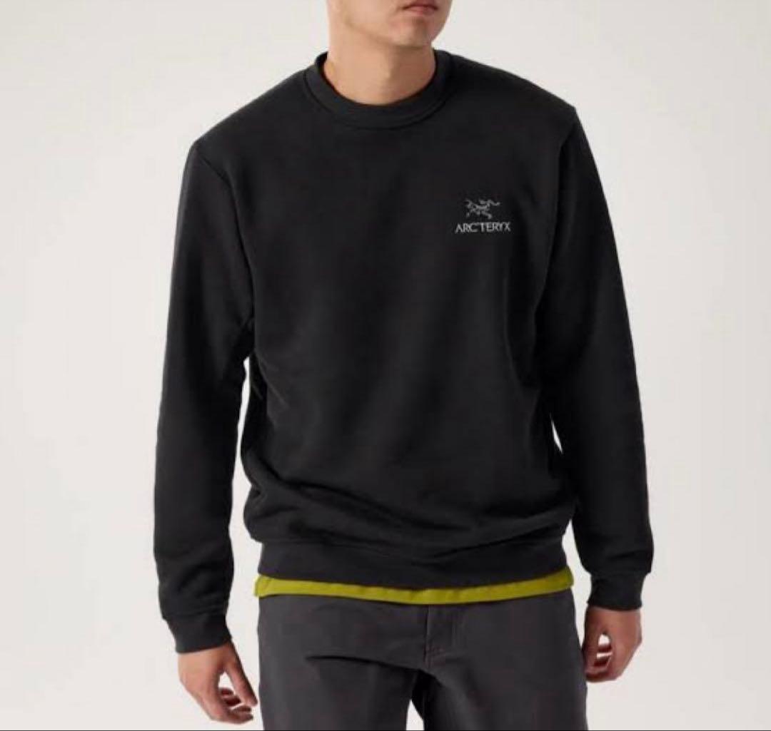 Lサイズ ARC'TERYX アークテリクス エンブレムフリースクルー 黒