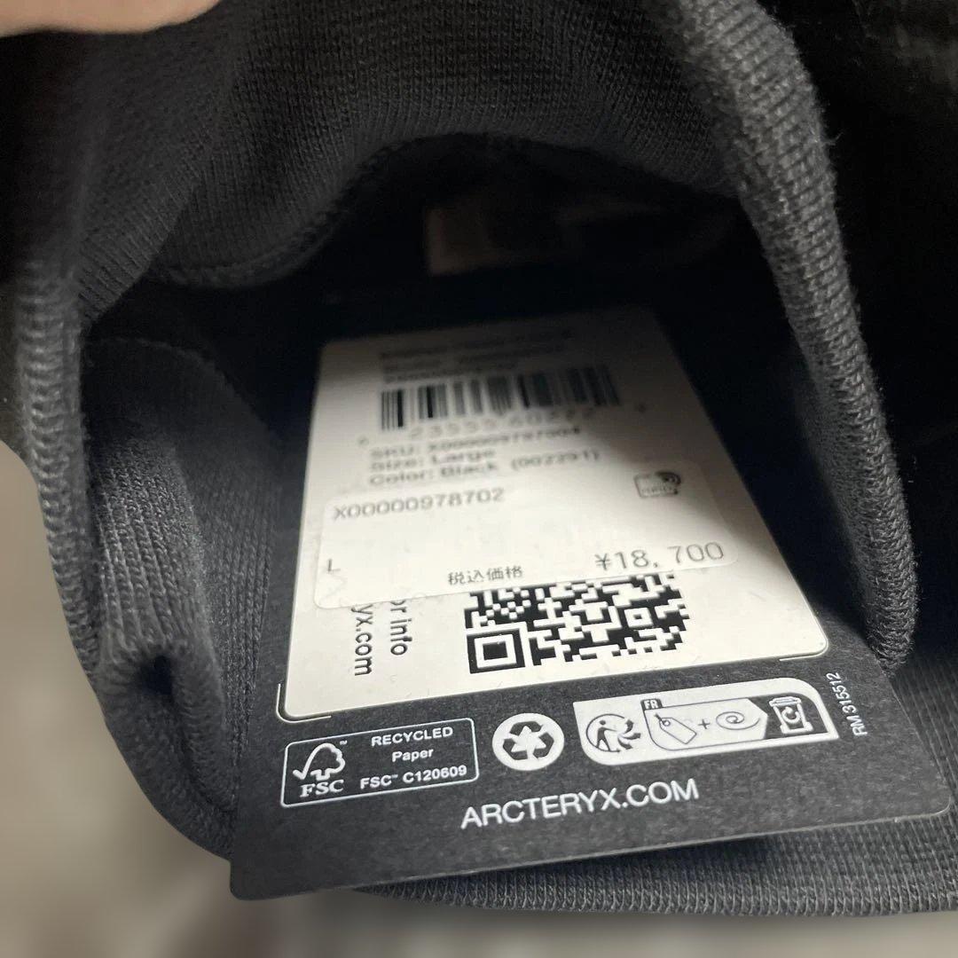 Lサイズ ARC'TERYX アークテリクス エンブレムフリースクルー 黒