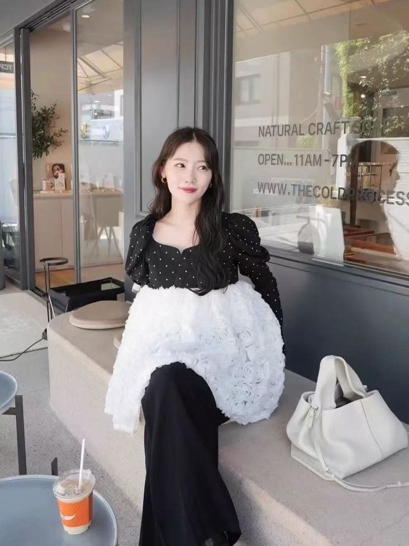 スーツ・フォーマル・ドレス 3d rose puff tops acka