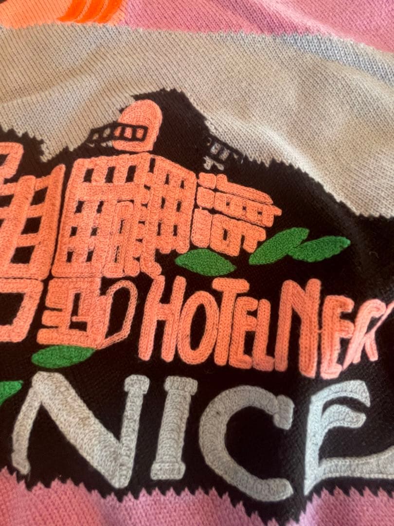 GIANNI VERSACE グラフィックセーター ピンク