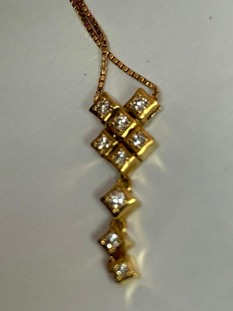 K18 TASAKI 揺れるダイヤモンドネックレス