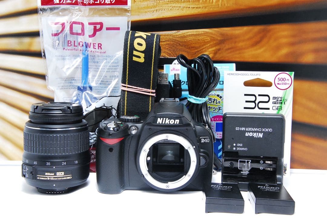⭐️美品⭐️Nikon D40 一眼レフ フルセット スマホ転送　SNS エモい