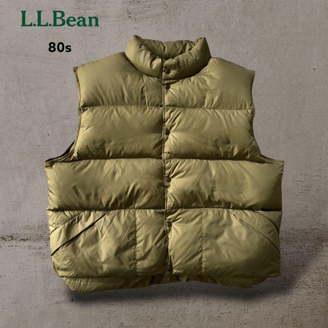 vintage80s L.L.Beanエルエルビーングースダウンベスト古着2XL