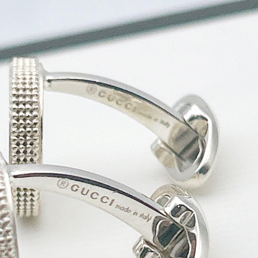 2478-2 美品✨GUCCI カフス　インターロッキング　シルバー925