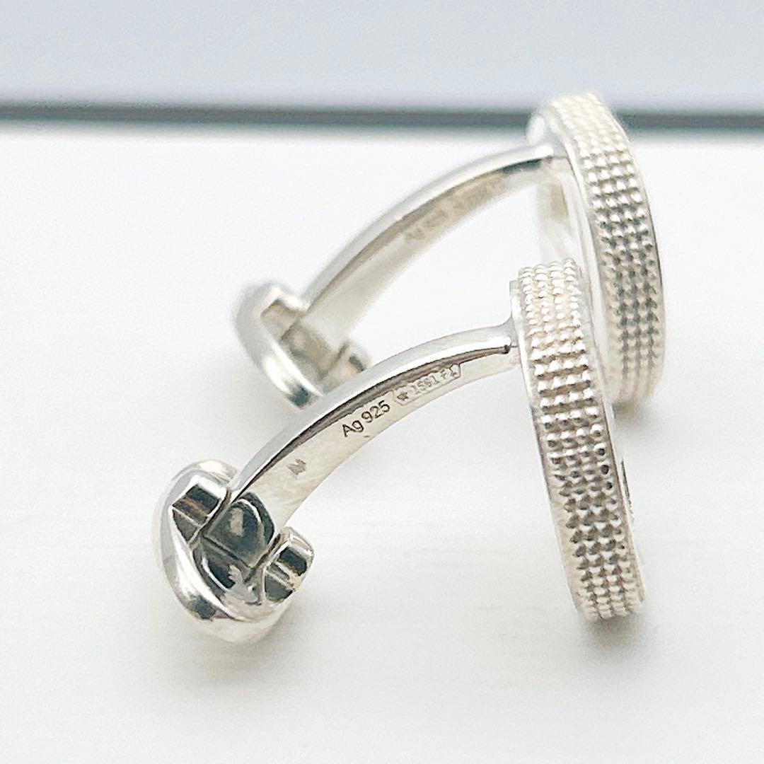 2478-2 美品✨GUCCI カフス　インターロッキング　シルバー925