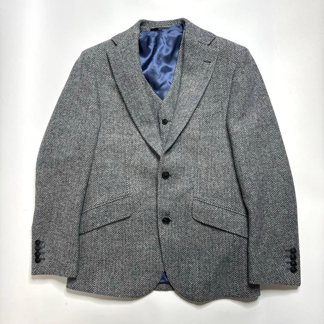 【美品】ウォーカースレーター×ハリスツイード　ツイードジャケット　ベスト　セット
