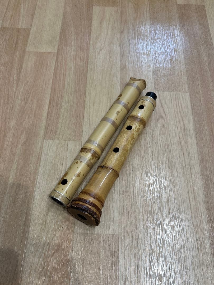 尺八　容山銘　1尺9寸　銀三線