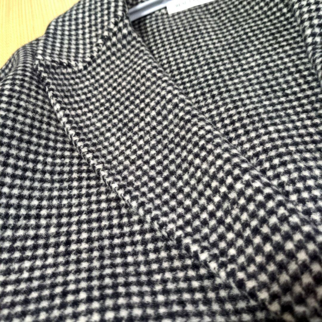 極美品/BEAUTY＆YOUTH リバー テーラード ミドルコート 千鳥格子