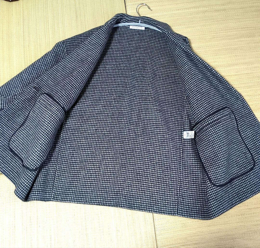 極美品/BEAUTY＆YOUTH リバー テーラード ミドルコート 千鳥格子