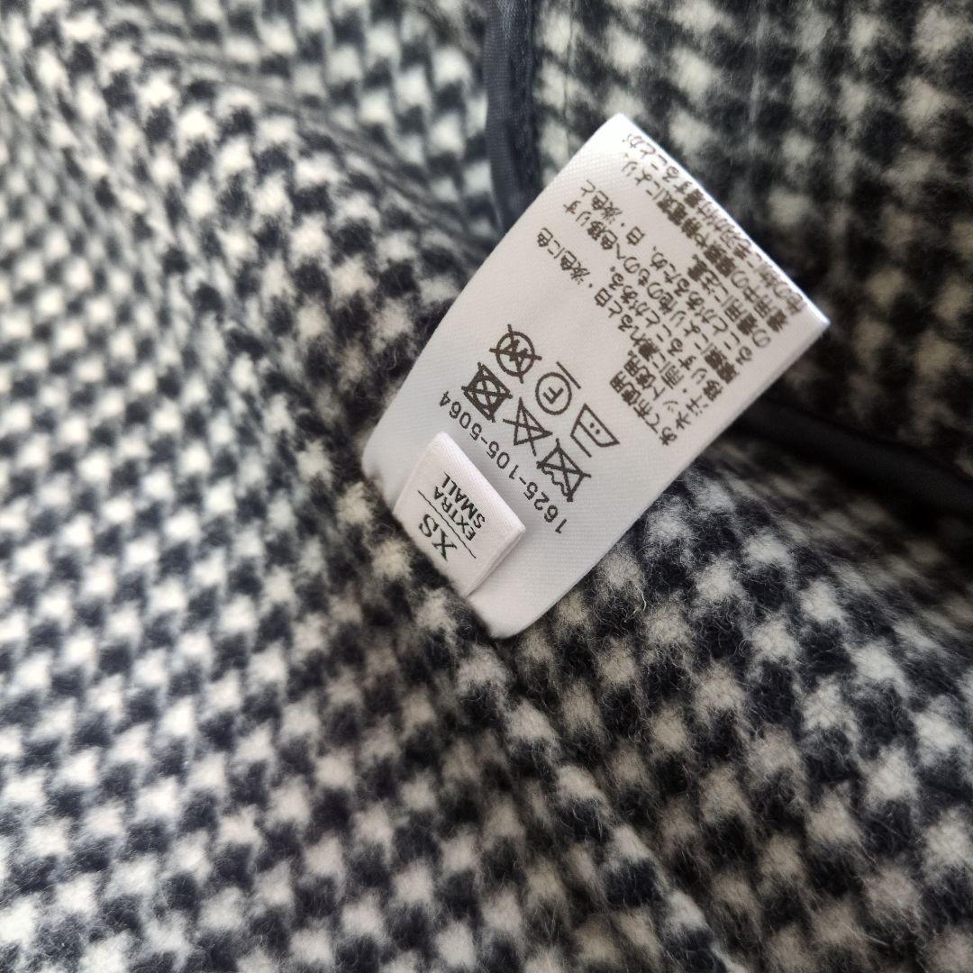 極美品/BEAUTY＆YOUTH リバー テーラード ミドルコート 千鳥格子