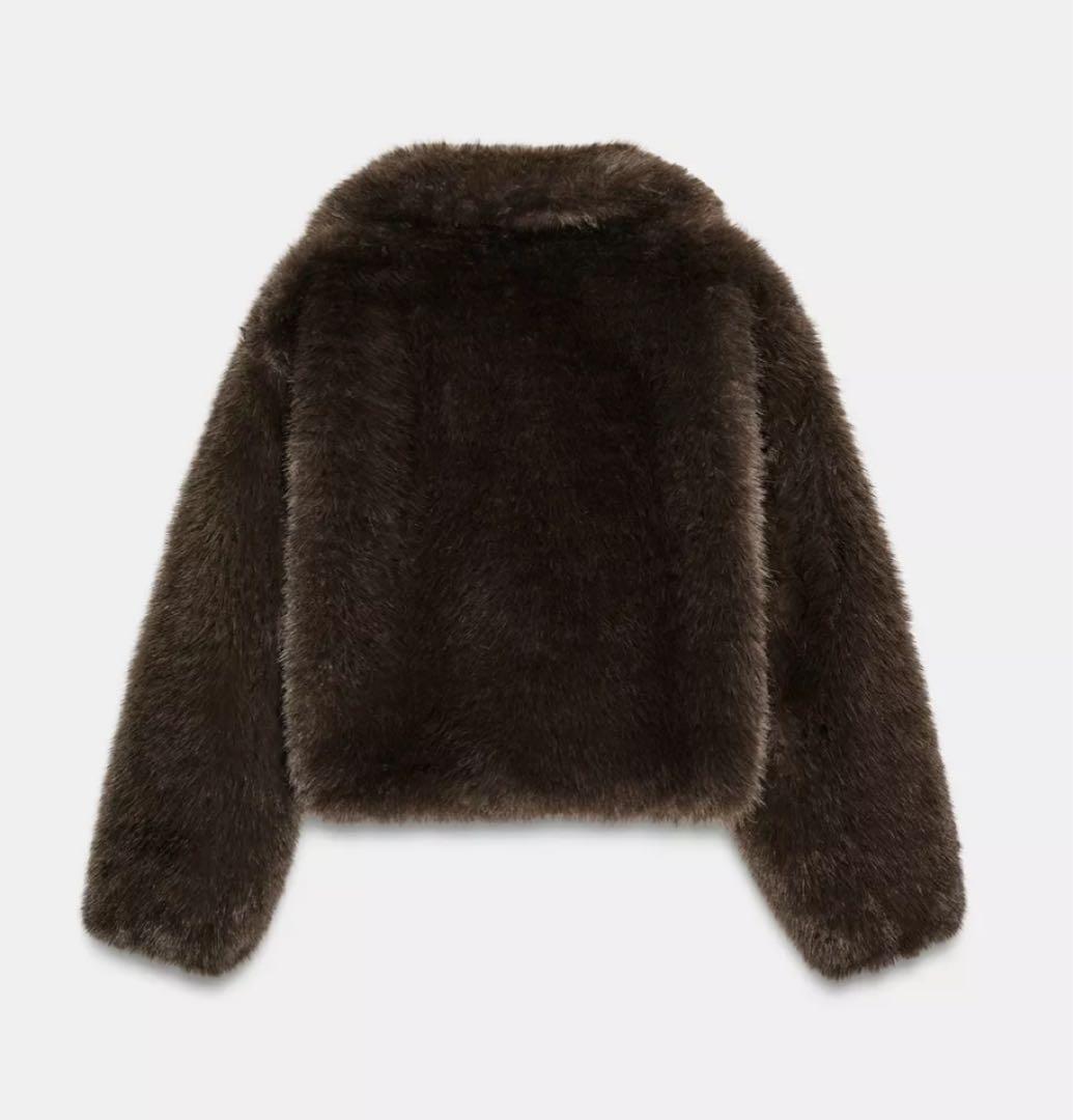 ZARA ショートフェイクファーコート　XL