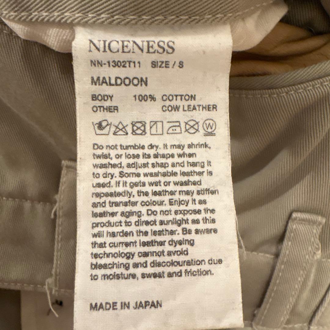 NICENESS MALDOON チノパンツ Sサイズ ベージュ