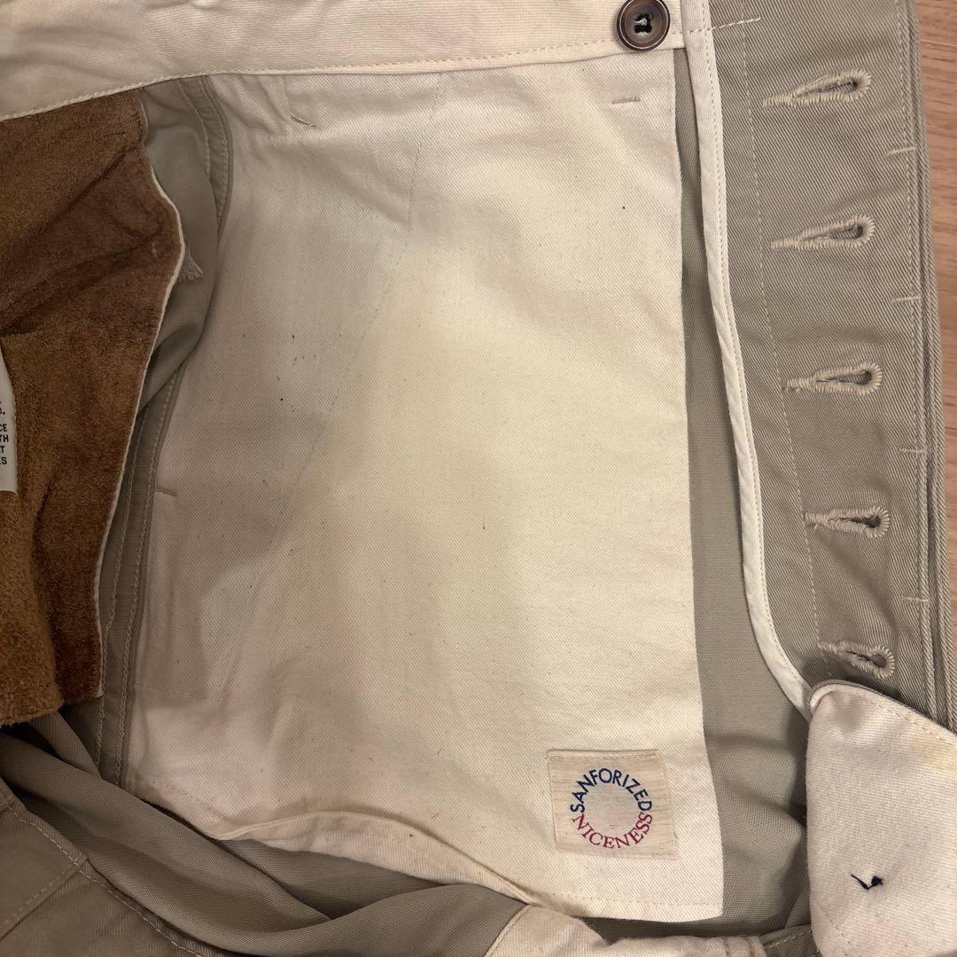 NICENESS MALDOON チノパンツ Sサイズ ベージュ