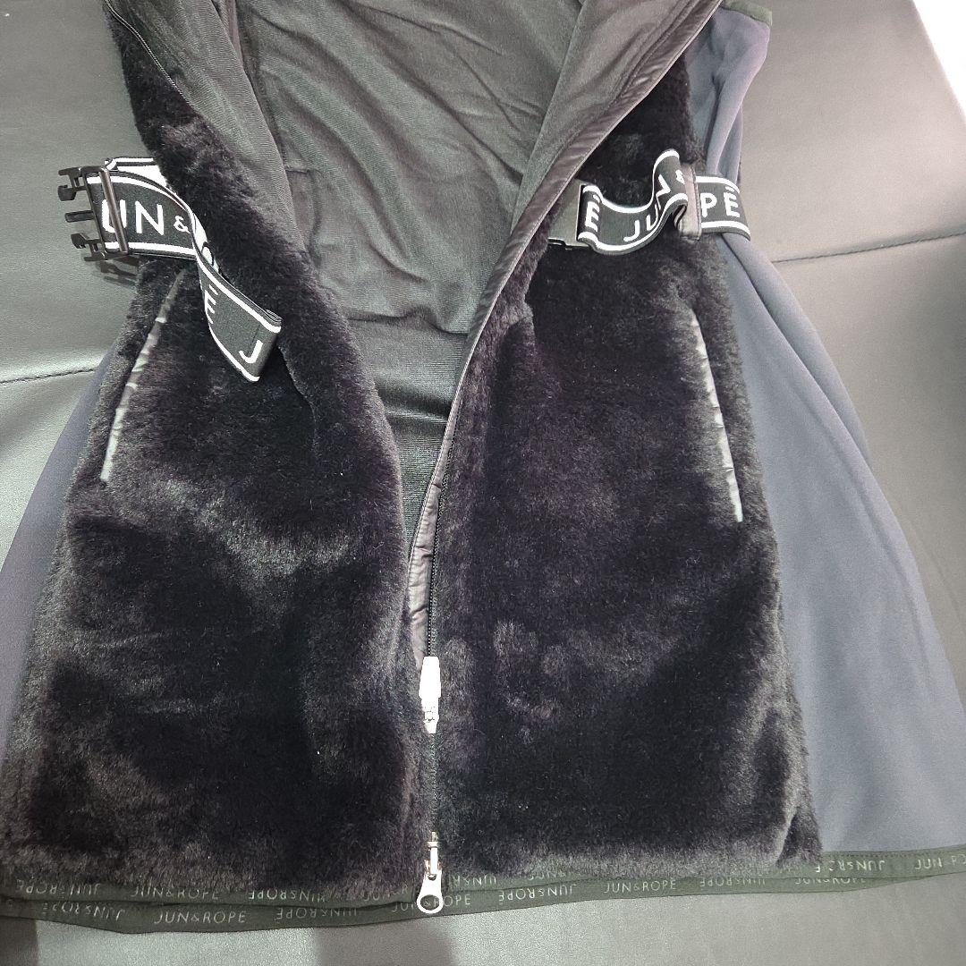 み*️様 JUN&ROPE ブラックファーワンピース