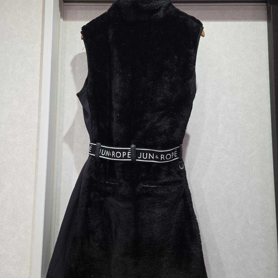 み*️様 JUN&ROPE ブラックファーワンピース