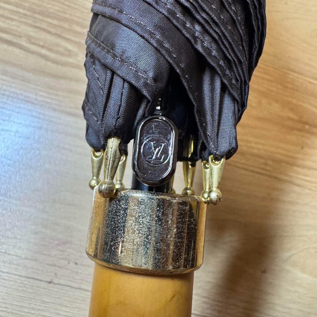 美品 ルイヴィトン LOUIS VUITTON 長傘 モノグラム 茶色