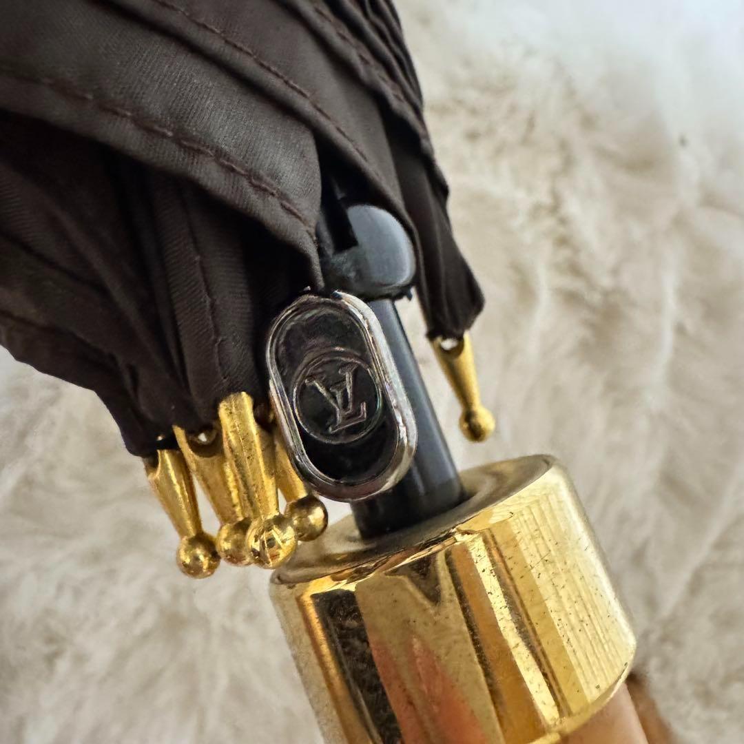美品 ルイヴィトン LOUIS VUITTON 長傘 モノグラム 茶色