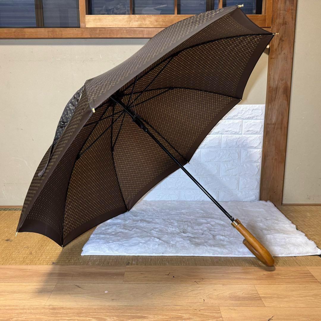 美品 ルイヴィトン LOUIS VUITTON 長傘 モノグラム 茶色