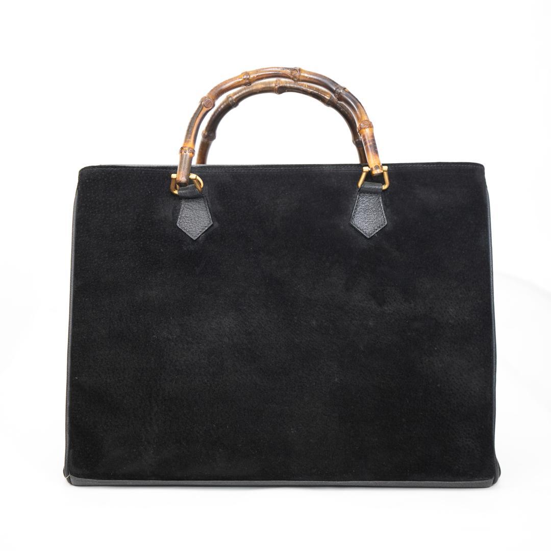 グッチ GUCCI ハンドバッグ バンブー スエード ビジネス バッグ