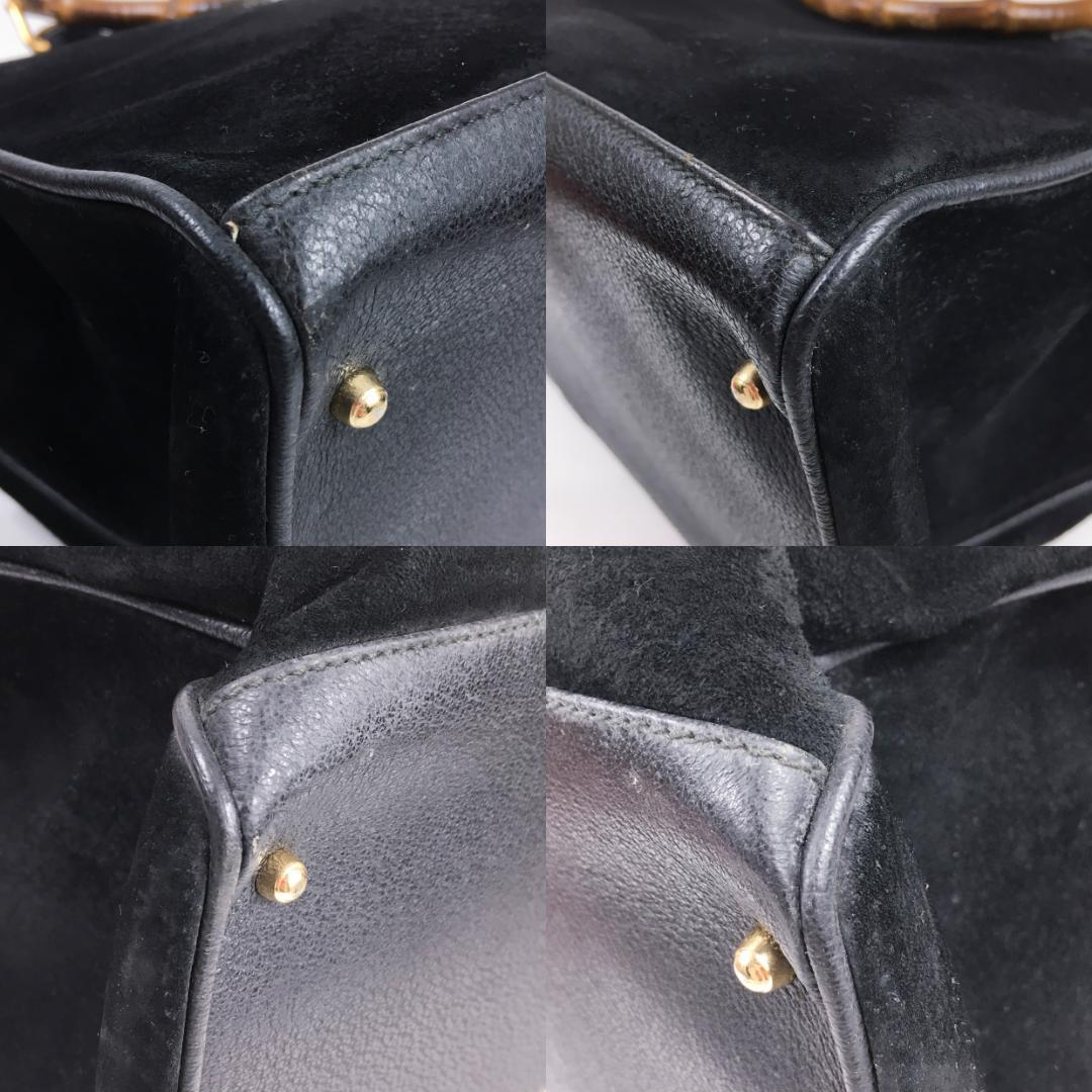 グッチ GUCCI ハンドバッグ バンブー スエード ビジネス バッグ