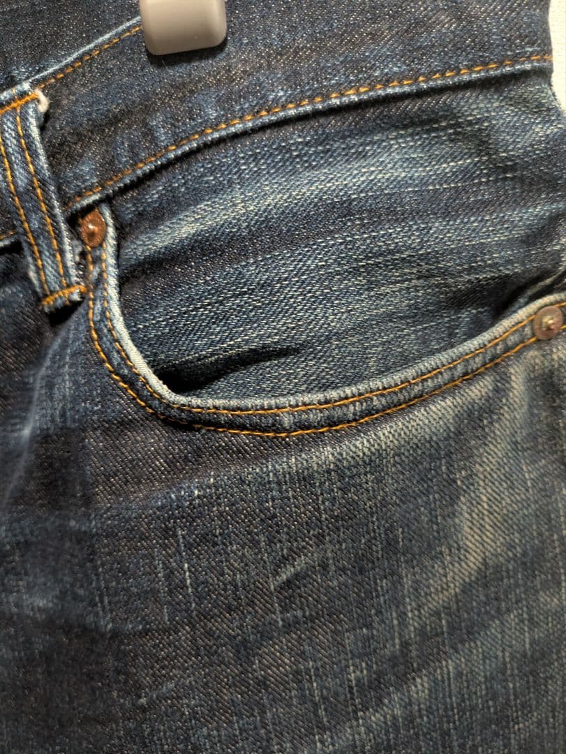 児島ジーンズ 17oz 左綾セルビッチ スリムストレートw42