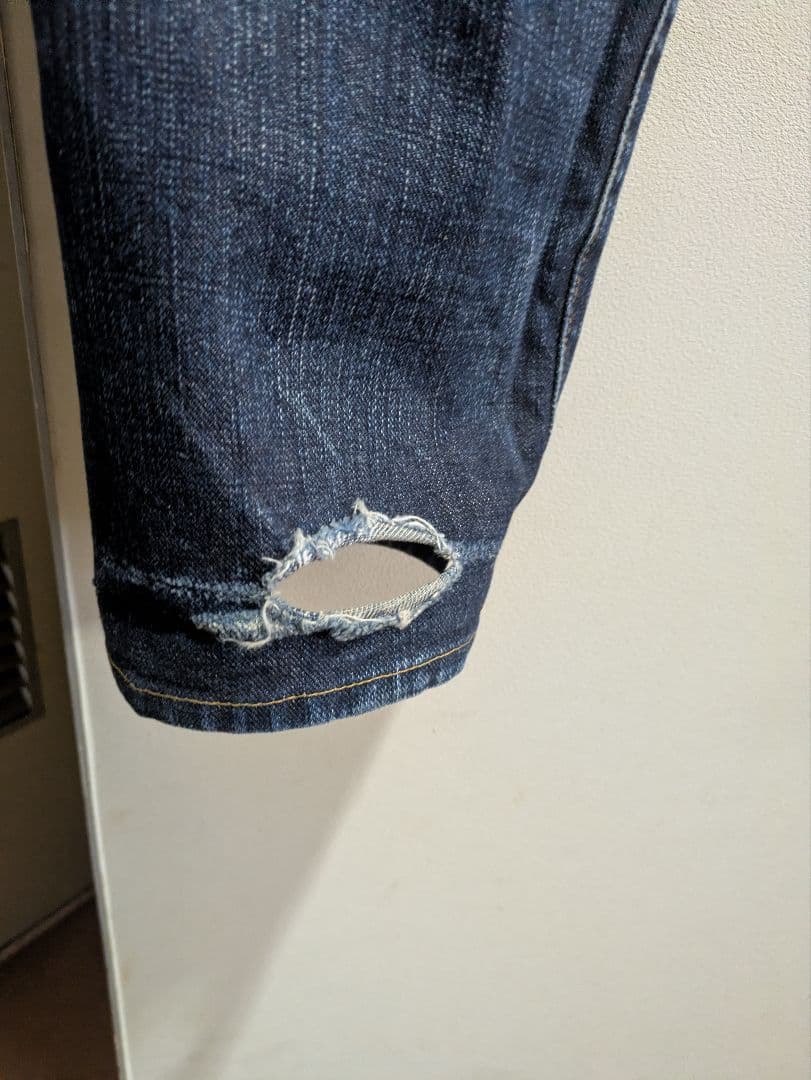 児島ジーンズ 17oz 左綾セルビッチ スリムストレートw42