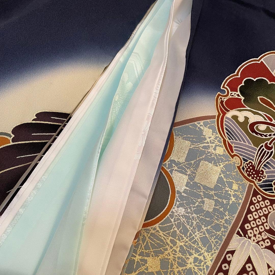 327 お宮参り着物 男の子祝い着産着御祝 着のしめ祝着 七五三 五歳