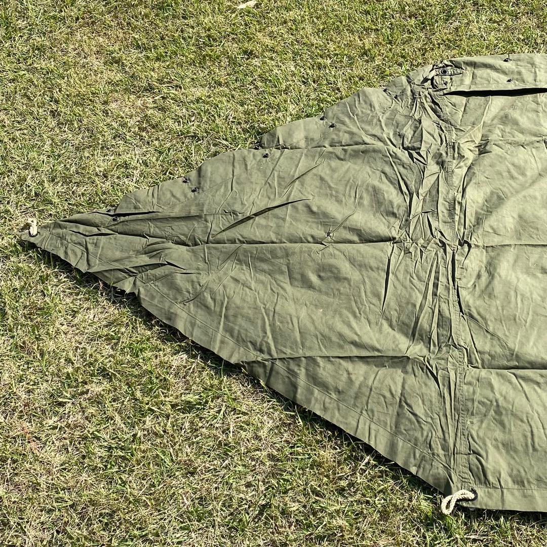 USパップテント②　アメリカ軍幕　米軍　ハーフシェルター２枚　ポール・ペグセット