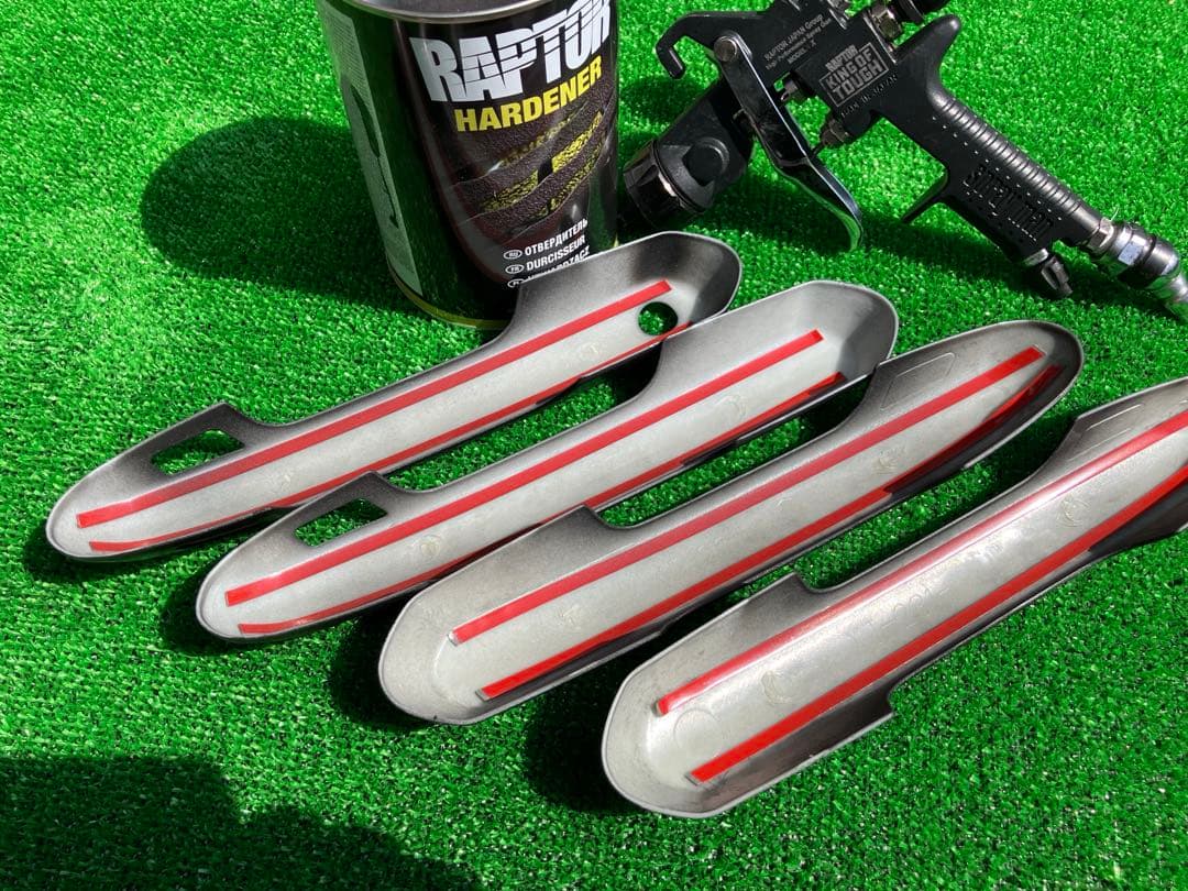 トヨタrav4 (50系)ドアバンドルカバー本物ラプターライナー塗装