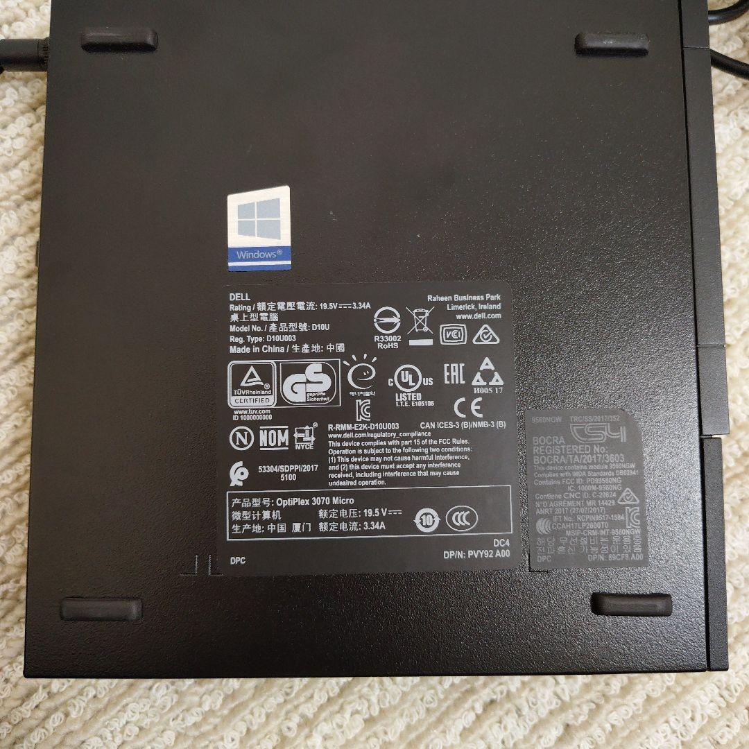 a*i様 【ジャンク】Dell OptiPlex 3070 Micro ミニPC