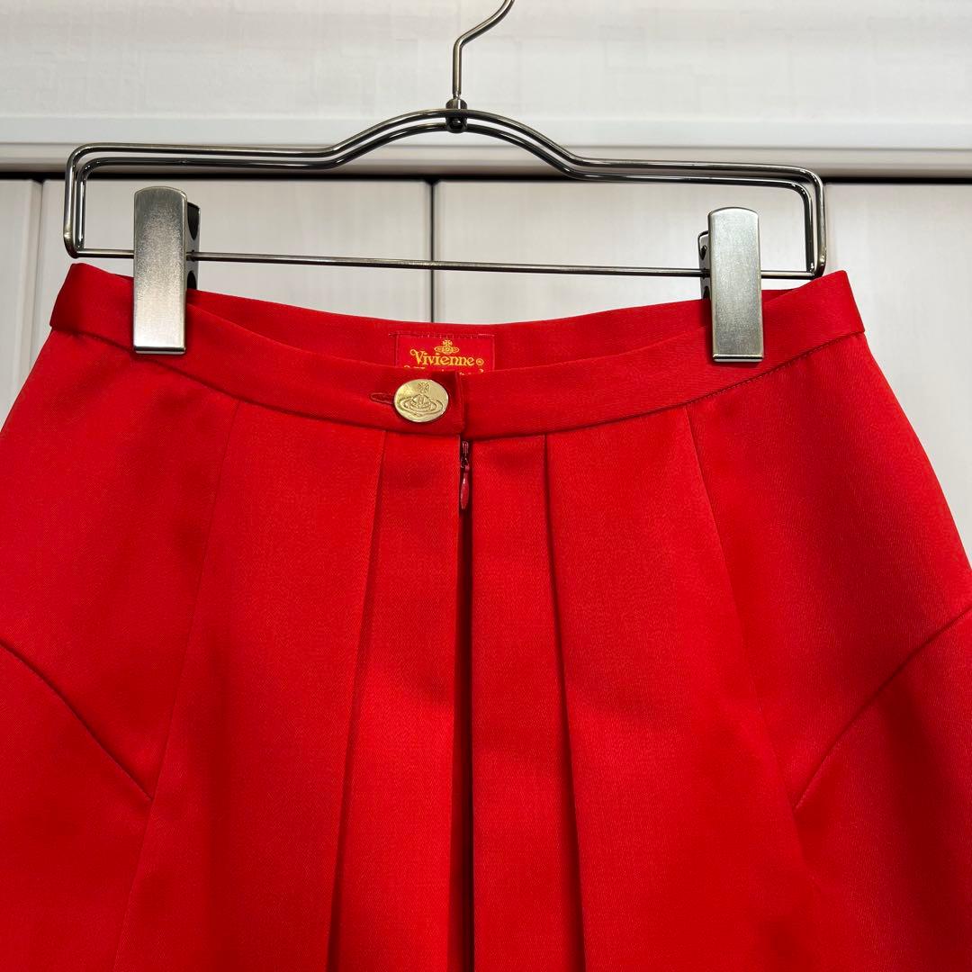 VIVIENNE WESTWOOD 旧赤タグ フロントプリーツ ウールスカート