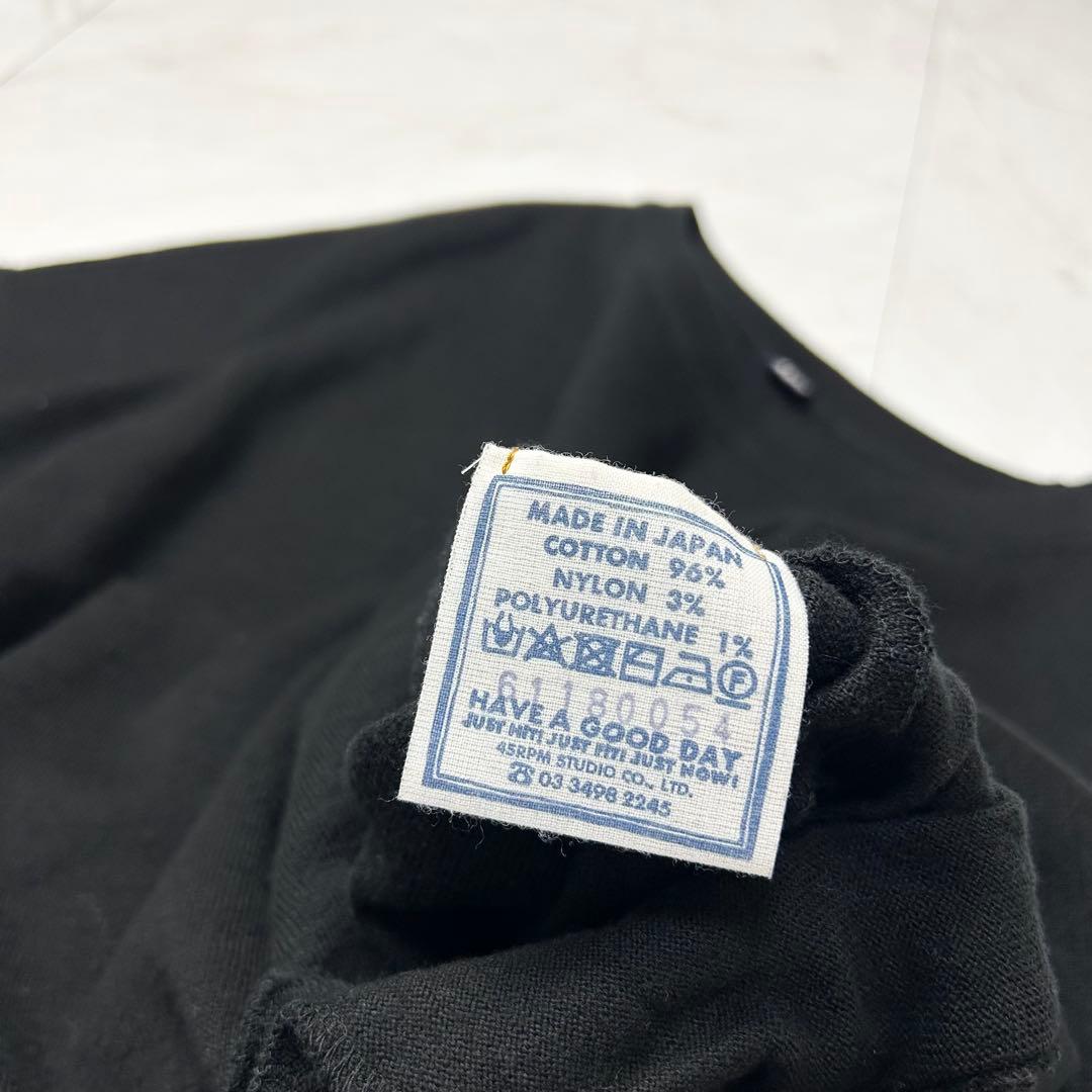 45R スムースのチュニック コットン ワンピース フリー 黒 45rpm