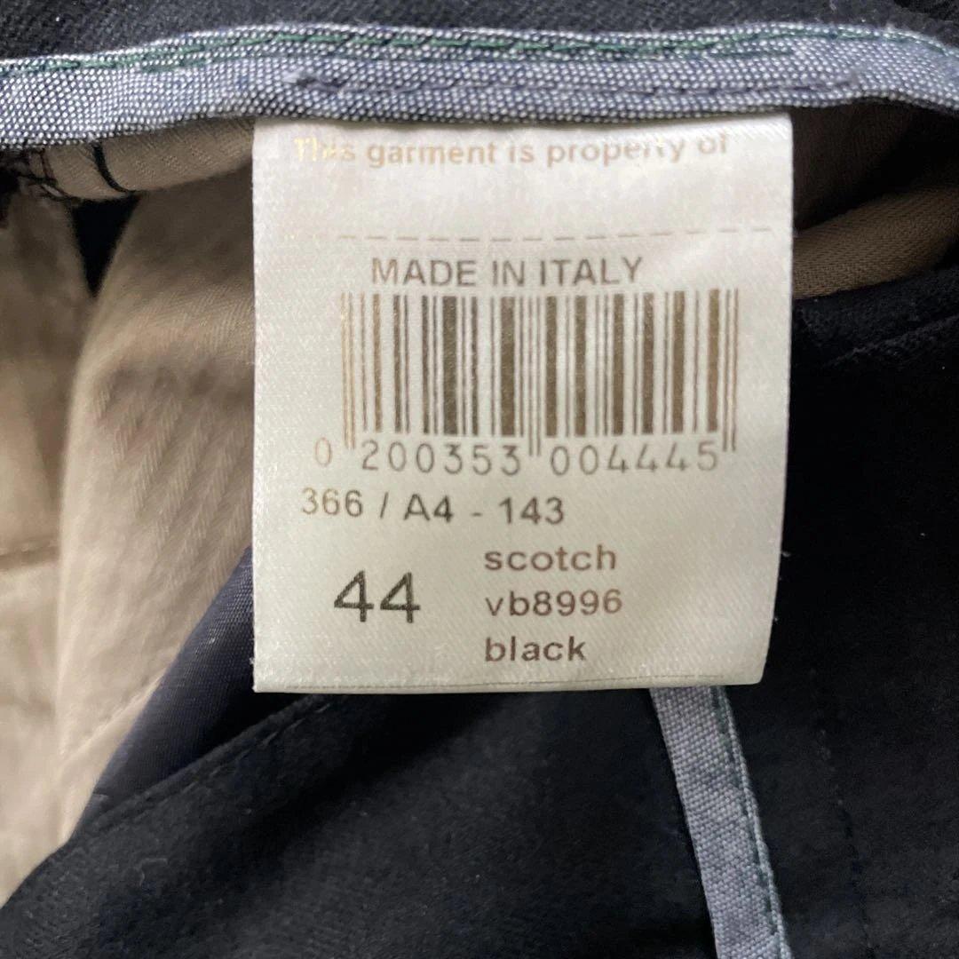 BERWICH ベルウィッチ スコッチ ウール 2プリーツ パンツ（ブラック）