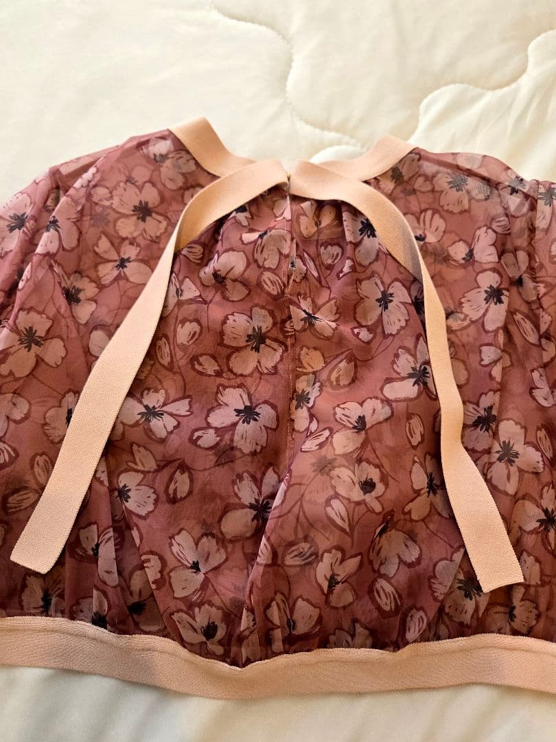 【EPOCA La maglia】 ニットドレス& 花柄シフォンブラウスセット