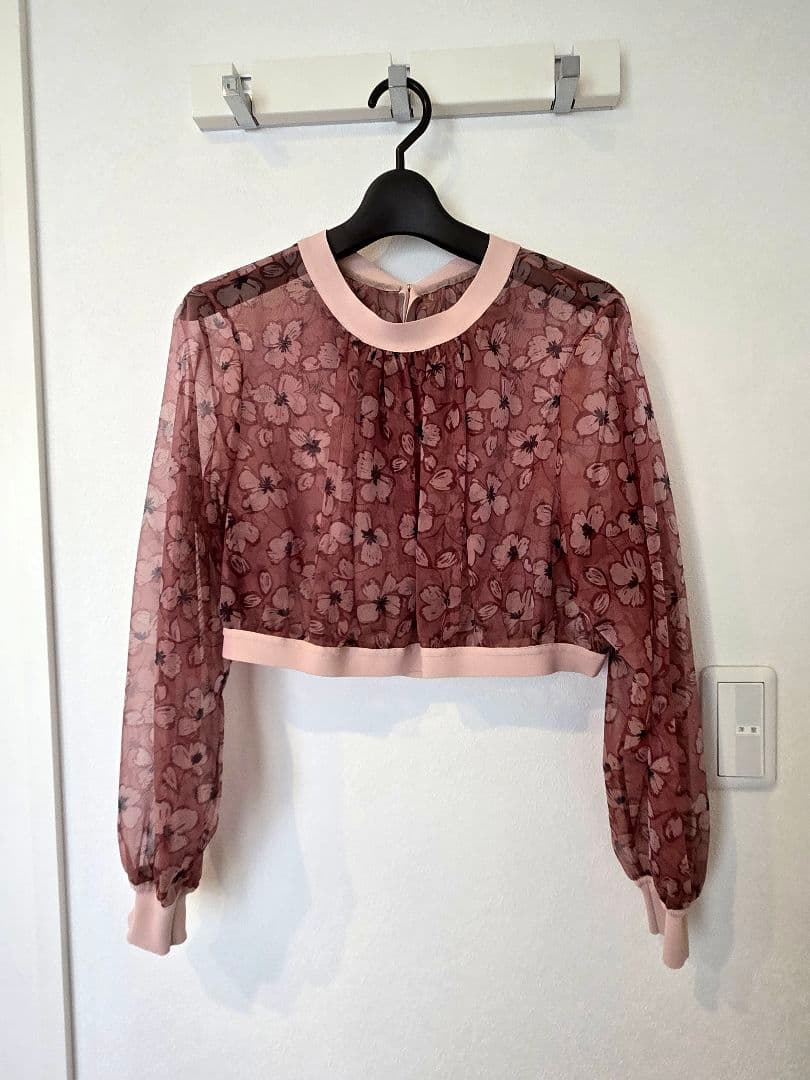 【EPOCA La maglia】 ニットドレス& 花柄シフォンブラウスセット