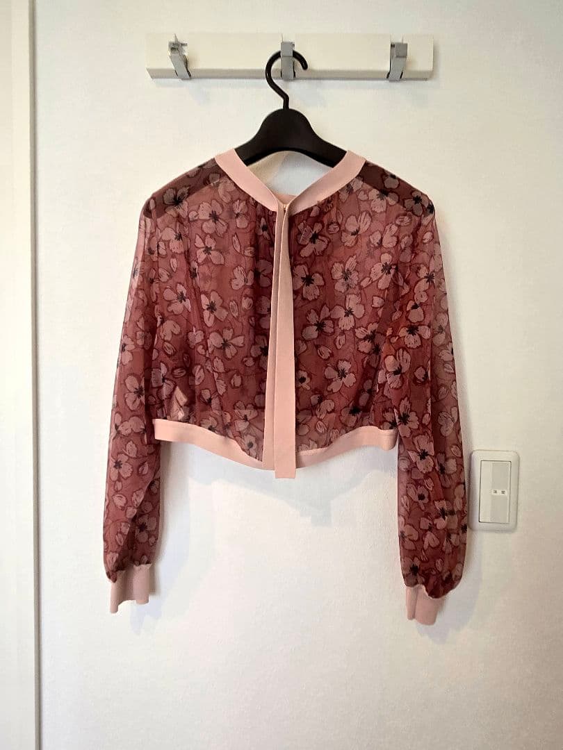 【EPOCA La maglia】 ニットドレス& 花柄シフォンブラウスセット