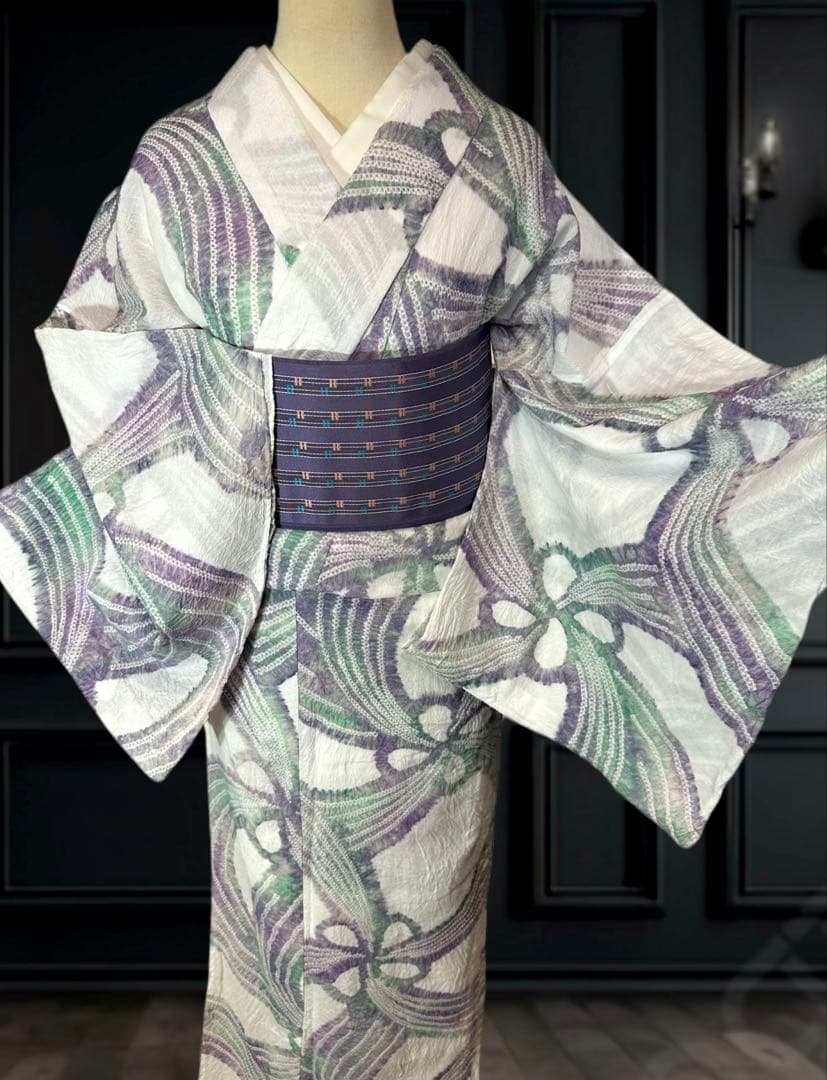期間限定お値下げ‼️有松鳴海絞り浴衣　新品✨逸品‼️身幅大きい‼️