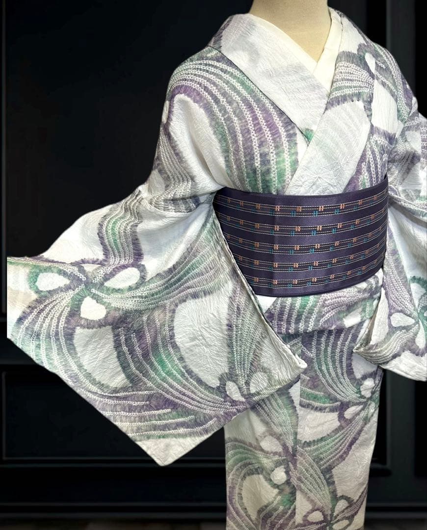 期間限定お値下げ‼️有松鳴海絞り浴衣　新品✨逸品‼️身幅大きい‼️