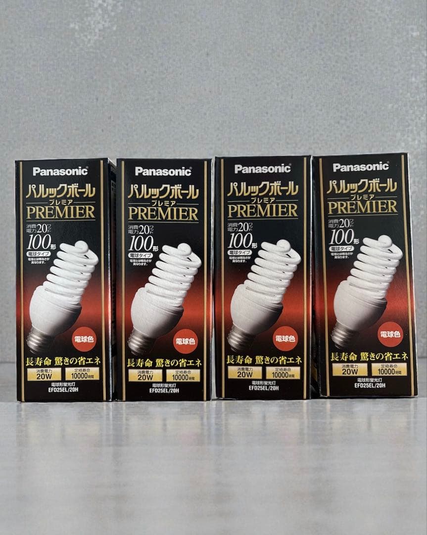 パナソニック パルックボールプレミアEFD25EL20H 電球色 100形 4個