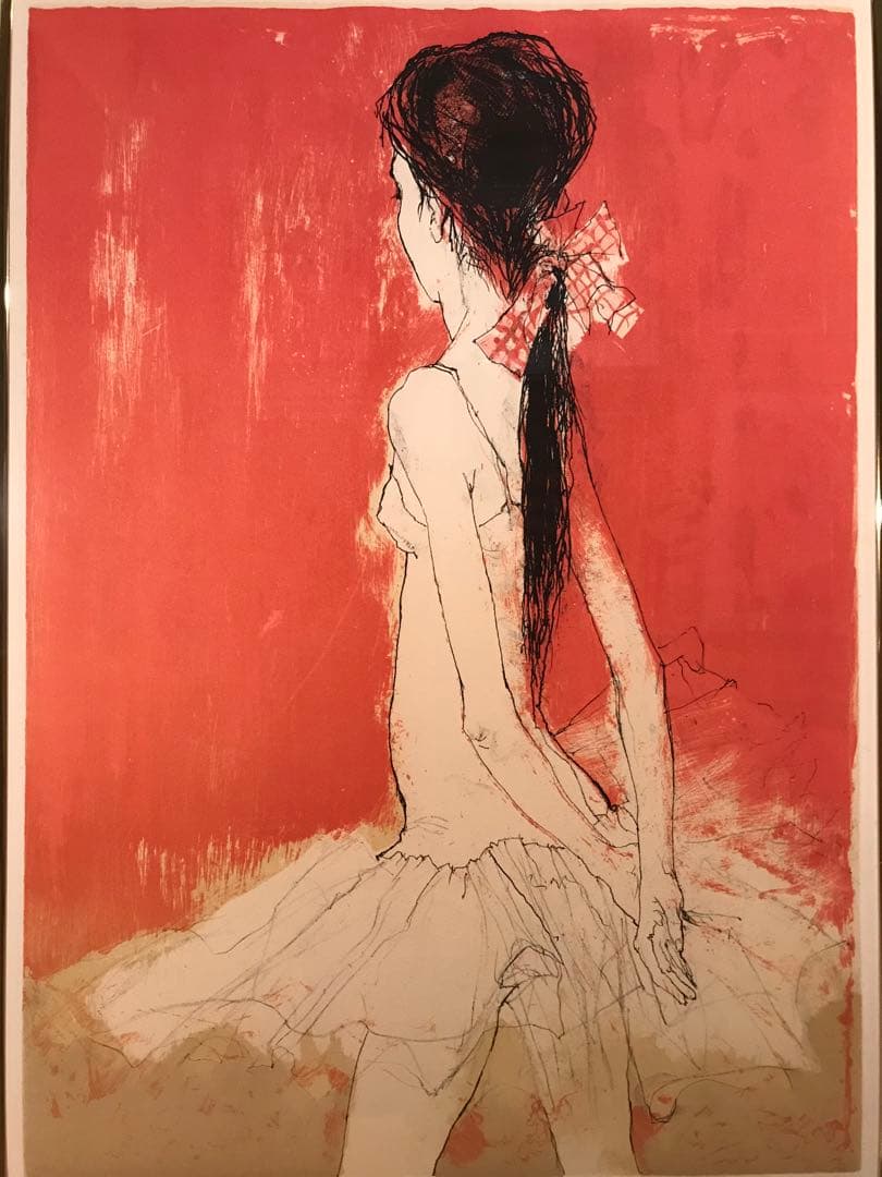 ちろさま専用　ジャンセン「後ろ姿のバレリーナ」　リトグラフ　直筆サイン有り