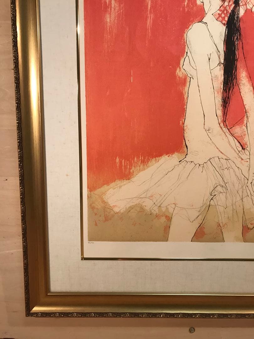 ちろさま専用　ジャンセン「後ろ姿のバレリーナ」　リトグラフ　直筆サイン有り