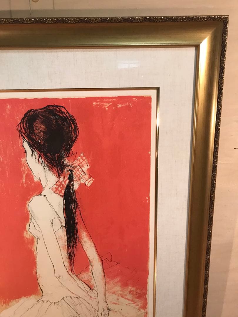 ちろさま専用　ジャンセン「後ろ姿のバレリーナ」　リトグラフ　直筆サイン有り