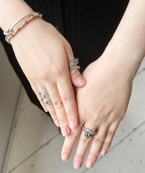 シルバーバングル カレンシルバー ハンドメイド タイシルバー 純銀 #24