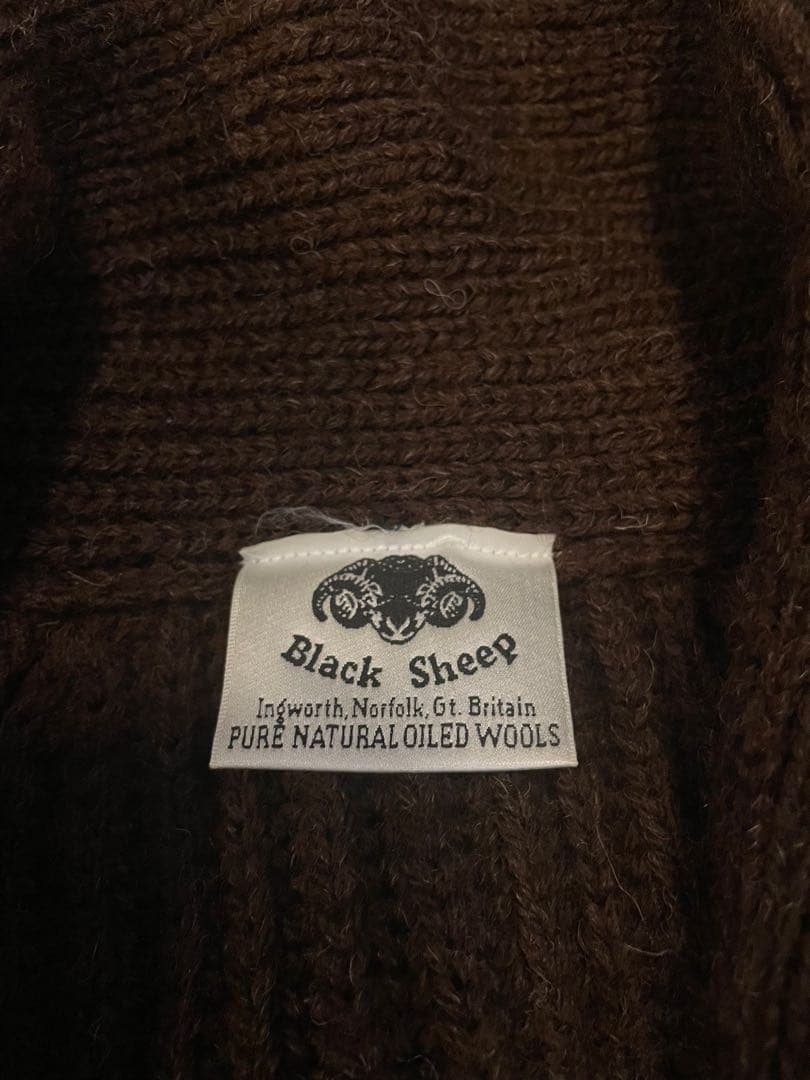 【再値下げ】Black Sheep ショールカラーカーディガン　サイズL 英国製