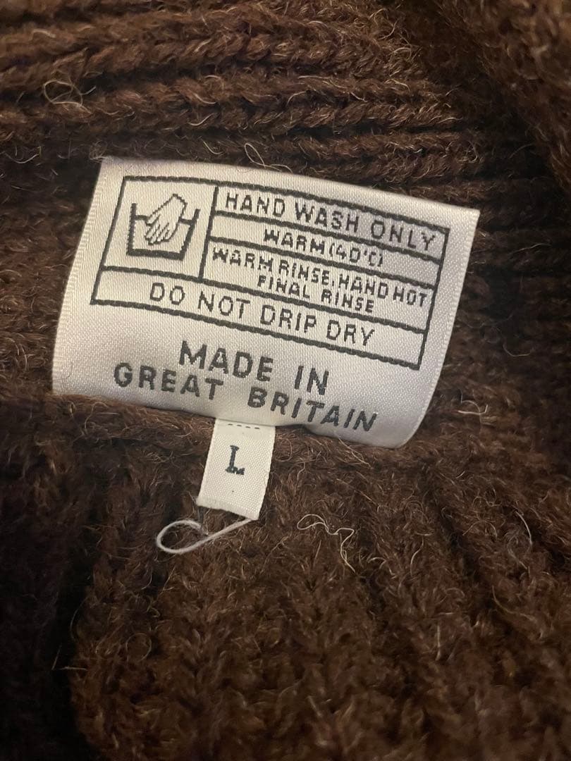 【再値下げ】Black Sheep ショールカラーカーディガン　サイズL 英国製